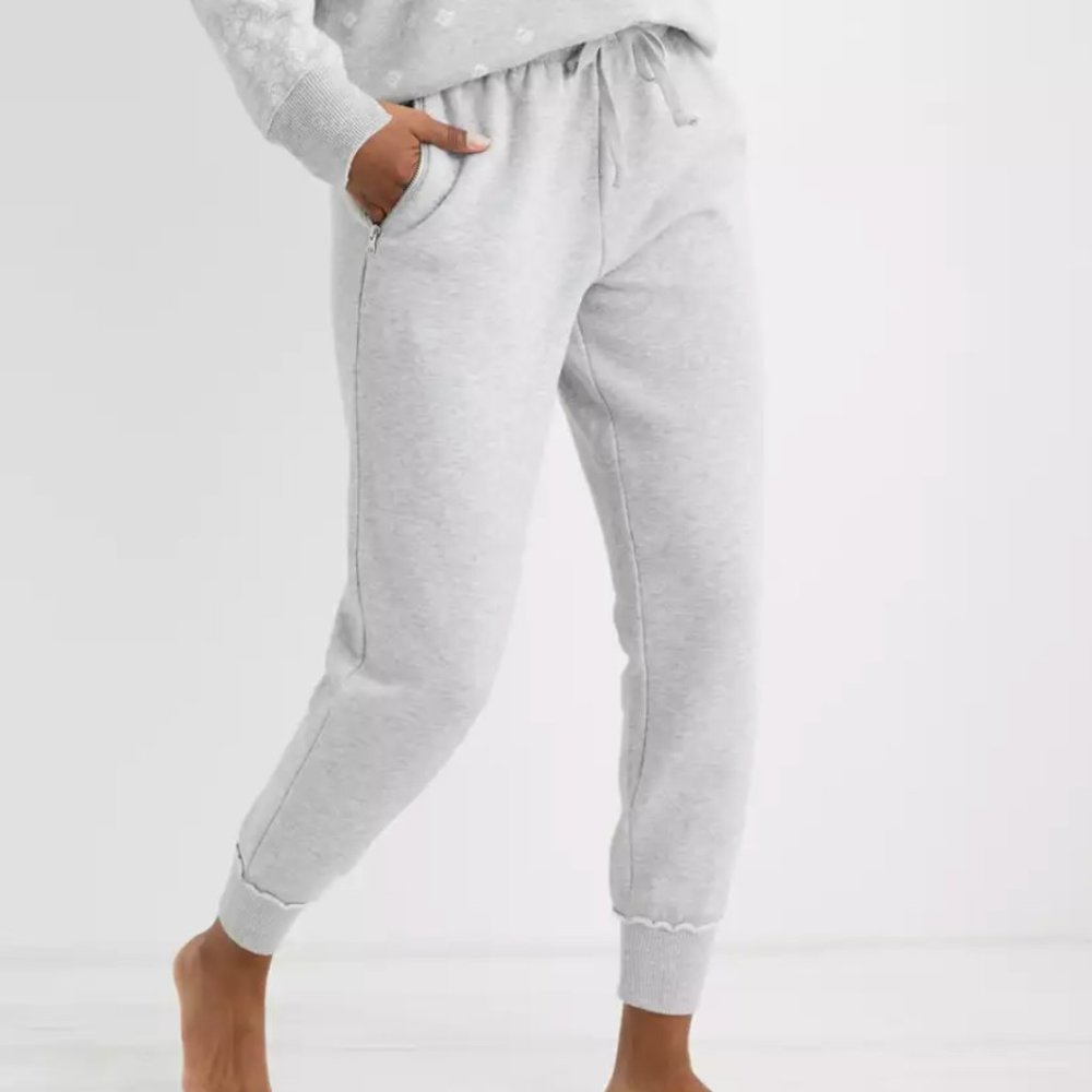 Aerie Petite Fleece-of-Mind Zip Jogger